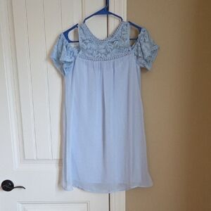 As U Wish Sky Blue Lace Dress